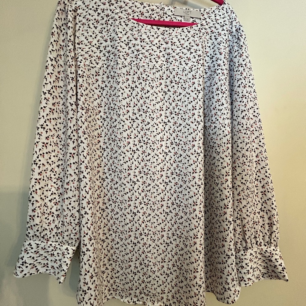 LOFT Plus Floral Print Top